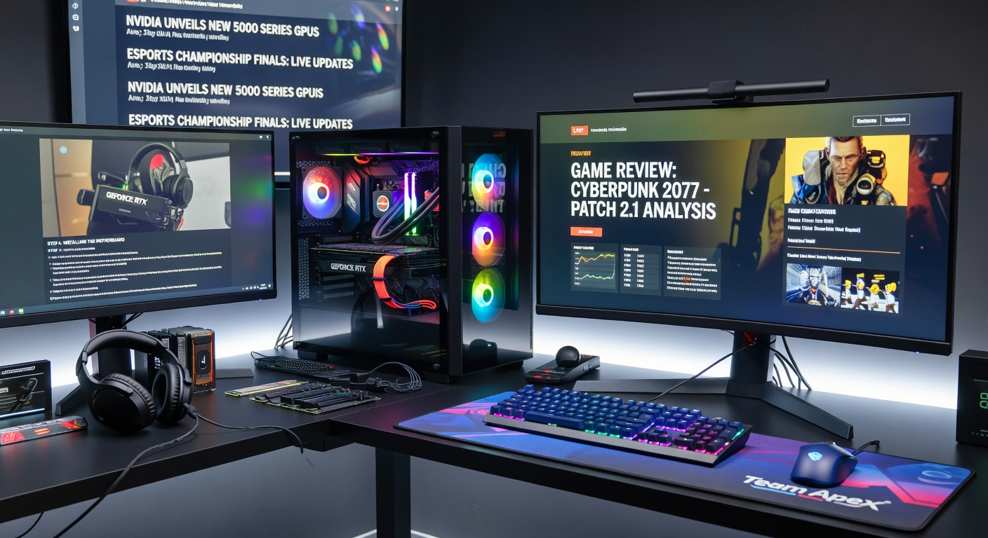 Broadcast control room displaying AI overlays on multiple esports match feeds