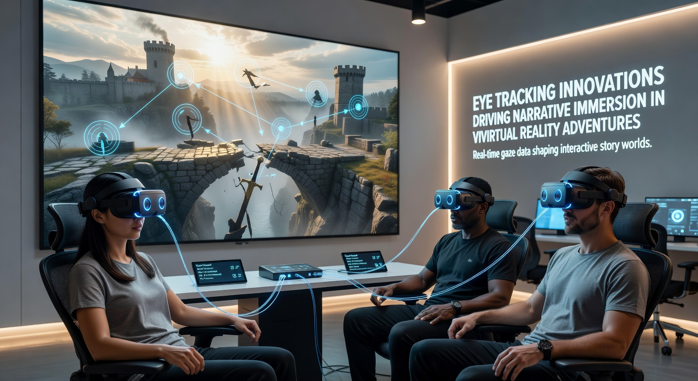 Eye tracking hardware integrated into modern VR headsets for real-time gaze analysis